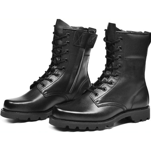Work Safety Shoes Army black leather Boots Men Military