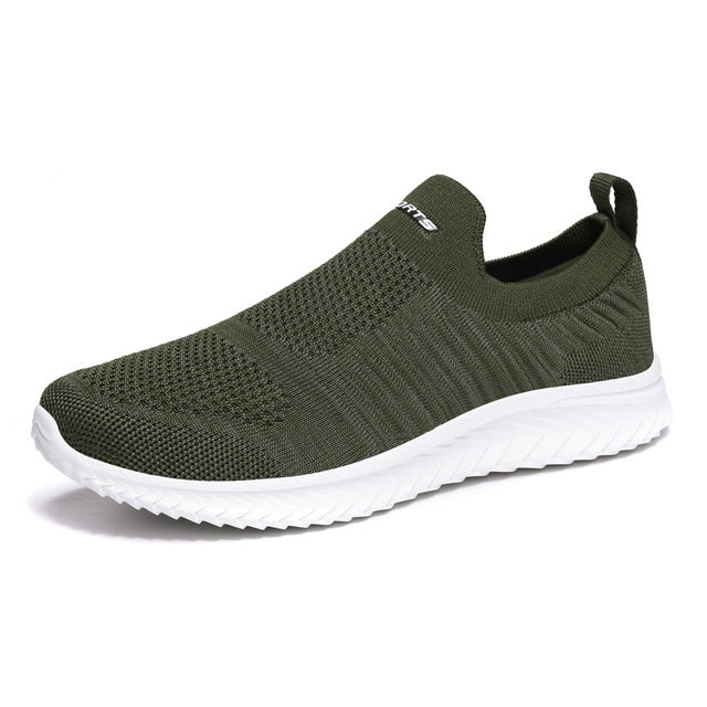 Shoes Men Sneakers Men Comfortable Flyknit Slip On Casual