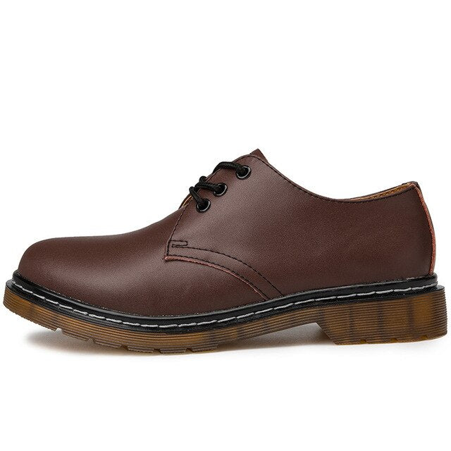 Doc Leather Ankle Boots Heels Boots Winter Boots